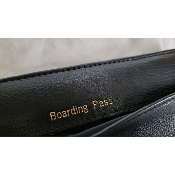 Travel Wallet Cowhide Leather Full Grain Passport boarding pass documents Vintag - Picture 5 of 7